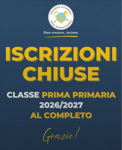 Classe Prima Primaria 2026/2027 al completo